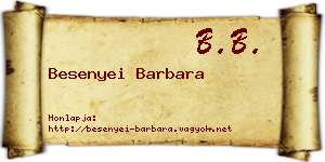 Besenyei Barbara névjegykártya