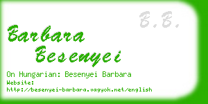 barbara besenyei business card